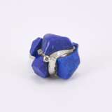 Lapis Lazuli-Diamond-Set: Brooch, Ring and Ear Clip Ons - photo 8