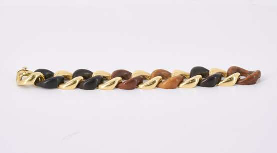 Gold-Wood-Set: Bracelet and Ear Clip Ons - photo 4