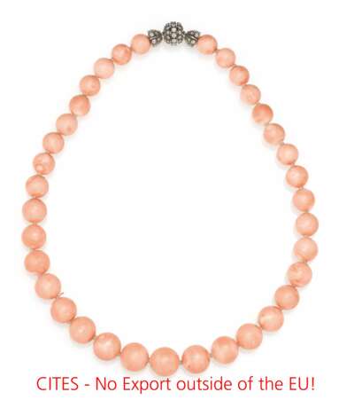 Coral-Diamond-Necklace - фото 1