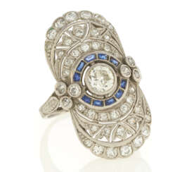 Diamond-Sapphire-Ring