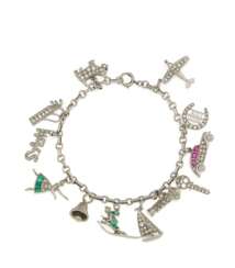 Charm Bracelet with 12 Pendants