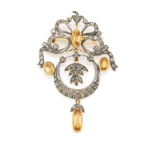 Topaz-Diamond-Brooch - Foto 1