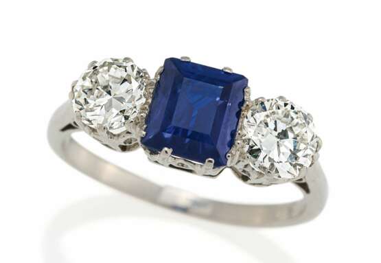 Sapphire-Diamond-Ring - Foto 1