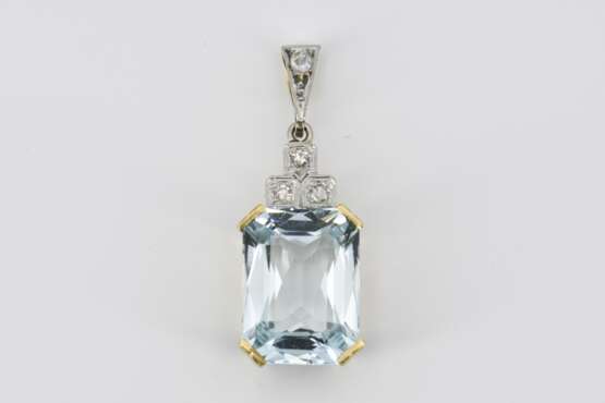 Aquamarine-Diamond-Pendant - photo 3