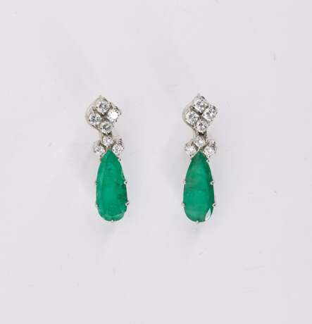 Emerald-Diamond-Ear Clip Ons - Foto 2