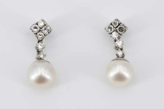 Pearl-Diamond-Set: Necklace, Ring and Earrings - фото 4
