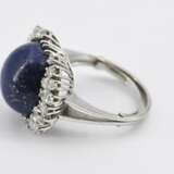 Lapis-Lazuli-Diamond-Set: Ring and Ear Clip Ons - photo 4