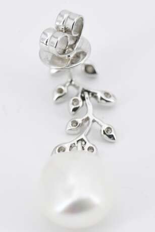 Pearl-Diamond-Set: Pendant Necklace and Ear Pendants - photo 10