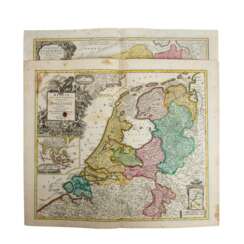 Flandern und Holland, 2 Kupferstichlandkarten, handkoloriert 19.Jh. -
