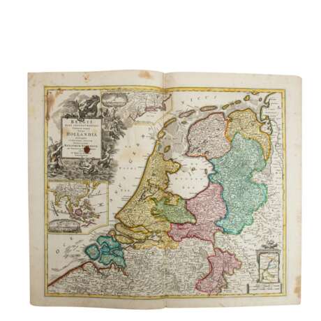 Flandern und Holland, 2 Kupferstichlandkarten, handkoloriert 19.Jh. - - photo 4
