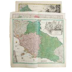 Italien, 3 handkolorierte Kupferstichlandkarten 18./19.Jh. -