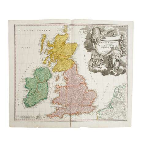 Irland, Schottland, England, 4 handkolorierte Kupferstichkarten, 18./19.Jh. - - фото 2