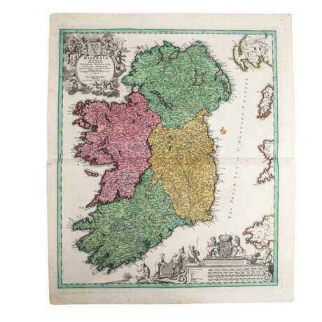 Irland, Schottland, England, 4 handkolorierte Kupferstichkarten, 18./19.Jh. - - photo 4