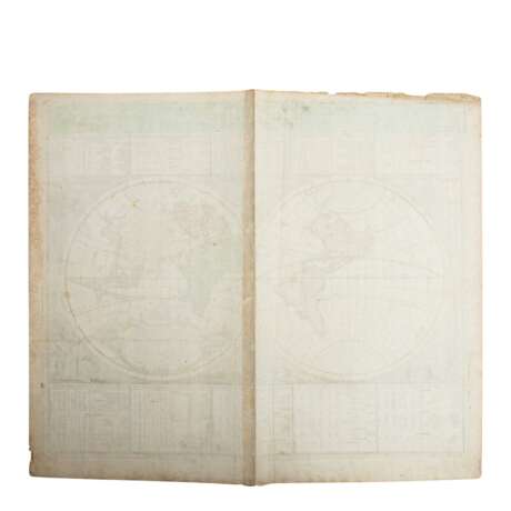 Astronomische Weltkarte, handkolorierter Kupferstich 18./19.Jh. - - Foto 2