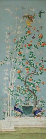 China, um 1800/1810 . Neun Tapeten für ein Gartenzimmer - photo 2