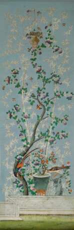 China, um 1800/1810 . Neun Tapeten für ein Gartenzimmer - Foto 4