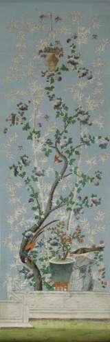 China, um 1800/1810 . Neun Tapeten für ein Gartenzimmer - Foto 4