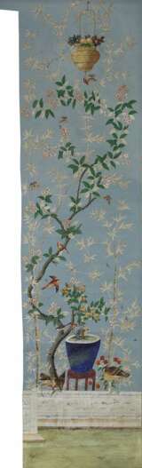 China, um 1800/1810 . Neun Tapeten für ein Gartenzimmer - Foto 6
