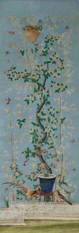 China, um 1800/1810 . Neun Tapeten für ein Gartenzimmer - Foto 7