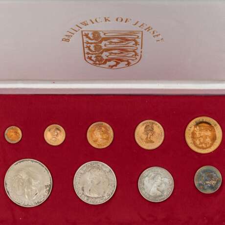Set Bailiwick of Jersey 1972 mit 5 x Gold- und 4 x Silbermünzen - photo 2