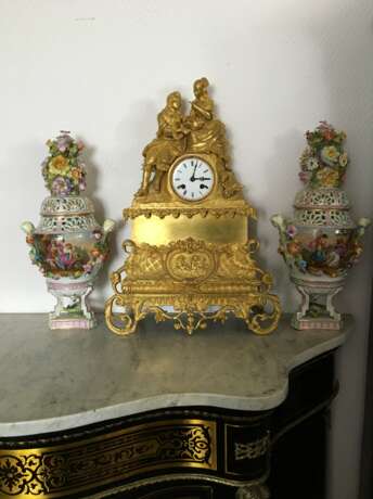 “Mantel clock Lovers XIX century” - photo 3