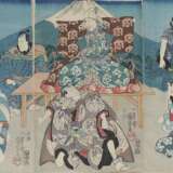 Kunisada (Toyokuni III) & Utagawa Kuniyoshi, Utagawa . Leporello mit 19 Farbholzschnitten Japan 1842-1850. - photo 3