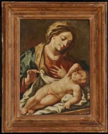 Italien 17./18. Jahrhundert. Maria mit dem schlafendem Jesuskind - Foto 1
