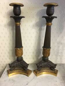 A pair of candlesticks, early nineteenth century