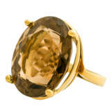 Ring mit oval facettiertem Rauchquarz von ca. 31 ct, - фото 5