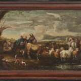 ITALO-FLÄMISCH 17. Jahrhundert Hirten mit Vieh und Packesel in bergiger Landschaft - Foto 2