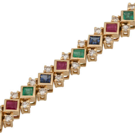 Armband mit Rubine, Saphire, Smaragde - фото 6