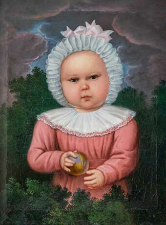 DEUTSCH ODER ÖSTERREICHISCH 1. Hälfte 19. Jahrhundert. Bildnis eines Kindes mit Ball - photo 1