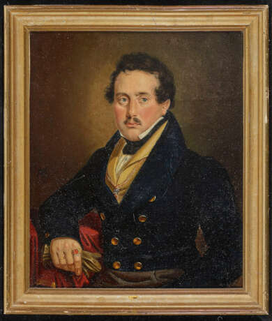 MONOGRAMMISTWeissgoldum 1820. Herrenporträt - Foto 2