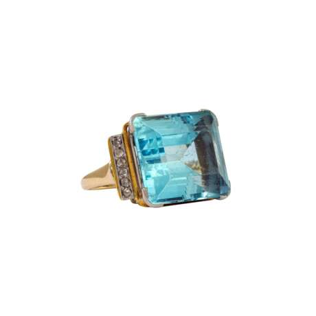 Ring mit großem Aquamarin ca. 29 ct im Smaragdschliff - Foto 1