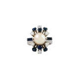 Ring mit Perle, Saphiren und Brillanten, zus. ca. 0,6 ct, - photo 2