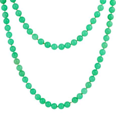 Lange Kette aus Chrysopraskugeln - Foto 2