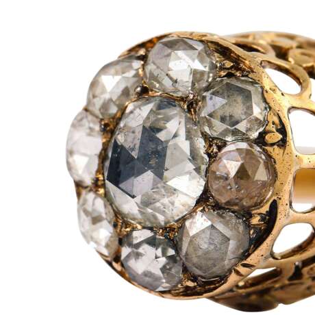 Ring mit Diamantrosen von zus. ca. 1,2 ct, - photo 5