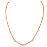 Collier mit 3 Brillanten zus. ca. 0,75 ct, - photo 1