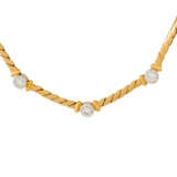 Collier mit 3 Brillanten zus. ca. 0,75 ct, - photo 2