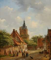 VERTIN, PIETER GERARD. Niederländische Straßenszene