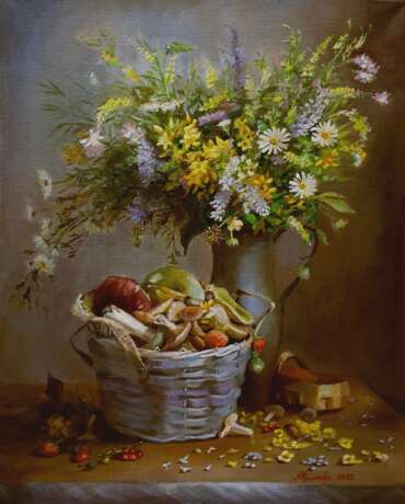Oil painting “Дары леса”, масло на холсте, Oil on canvas, Realist, Flower still life, Russia, 2022 - photo 1