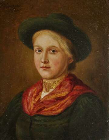 DefreGelbgolder, Franz von. Dirndl mit Hut und Kropfkette - photo 1