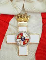 Spanien: Militär-Verdienstorden, 10. Modell (1938-1975), Weiße Abteilung, Großkreuz Kleinod mit Diamanten.