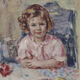 OPPENHEIMER, JOSEF (JOSEPH). Bildnis eines Mädchens im rosa Kleid - фото 1