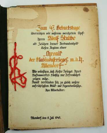 Chronik der Blasindustrieges. m.b.H. Allendorf. - photo 2