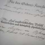 Österreich: Leopold-Orden, Ritterkreuz Urkunde für den Feldmarschalleutnant Anton Fiala. - фото 4