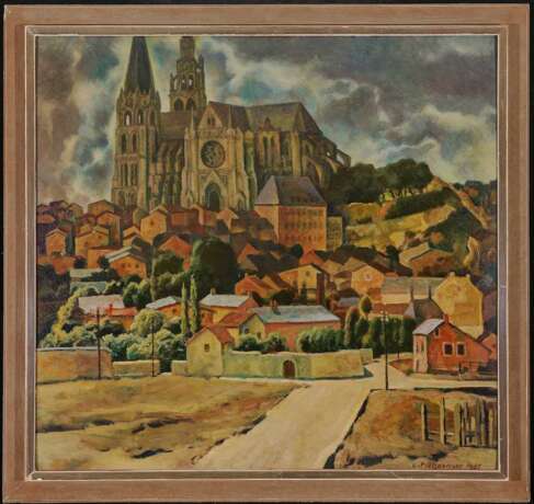 Peiner, Werner. Blick auf die Kathedrale von Chartres - photo 2