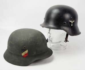 3. Reich: Stahlhelm - 2 Exemplare.