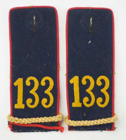 Sachsen: Paar Schulterklappen für Mannschaften im Kgl. Sächs. 9. Infanterie-Regiment Nr. 133. - фото 1