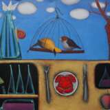 Завтрак Холст на подрамнике Масляная живопись Абстрактный экспрессионизм Узбекистан 2005 г. - фото 1